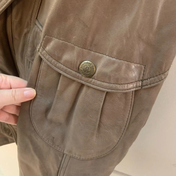 Boutique Of Leathers Oversized Tan Leather Jacket - Picture 7 of 11